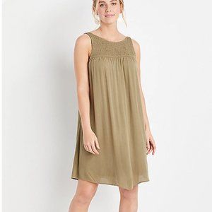 Maurices Olive Smocked Shift Dress